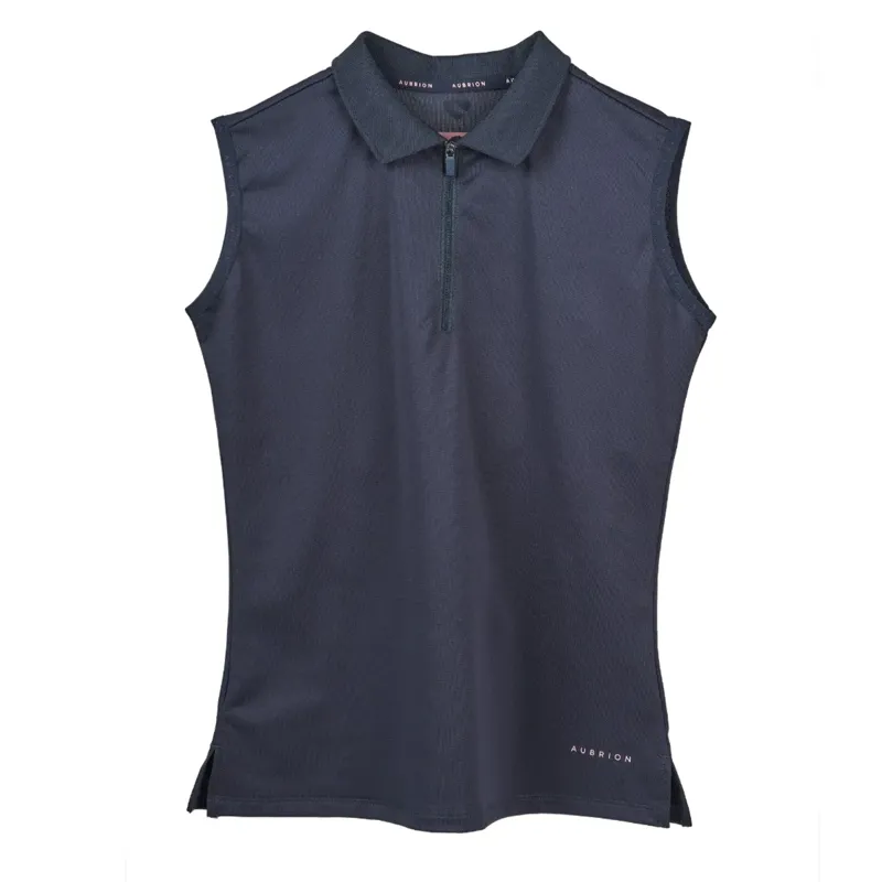 Aubrion Young Rider Poise Sleeveless Tech Polo - Navy